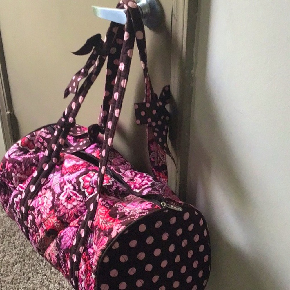 Belvah extra large quilted floral print tote handbag.